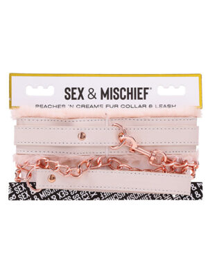 Sex & Mischief Peaches 'n CreaMe Fur Collar & Leash