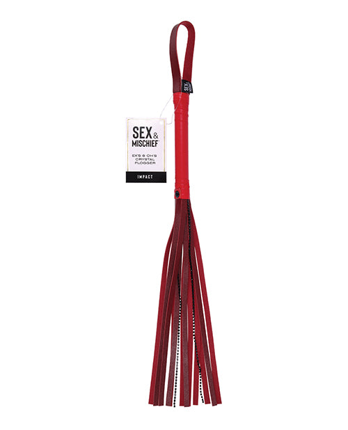 Sex & Mischief Ex’s & Oh’s Crystal Flogger – Red