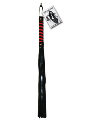 Sex & Mischief Stripe Flogger - Black/Red