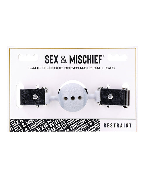 Sex & Mischief Lace Silicone Breathable Ball Gag