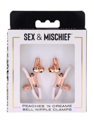 Sex & Mischief Peaches 'n CreaMe Bell Nipple Clamps