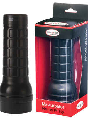 MALESATION Horny Pussy Masturbator Black Case - Ivory