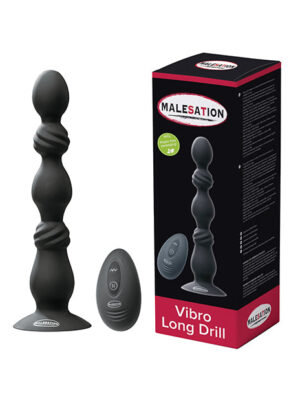 Malesation Vibro Long Anal Drill - Black