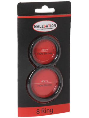 MALESATION Figure 8 Cock Ring - Black