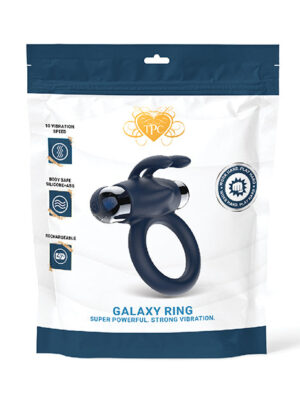 Galaxy Ring Bullet Vibe Cock Ring - Blue