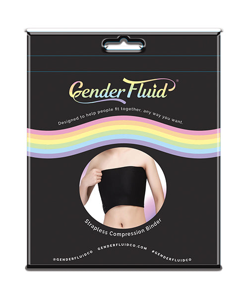 Gender Fluid Strapless Chest Compression Binder – M Black