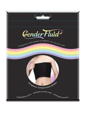 Gender Fluid Strapless Chest Compression Binder - XXXL Black