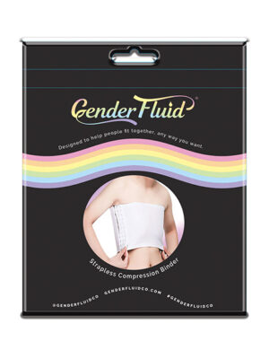 Gender Fluid Strapless Chest Compression Binder - M White