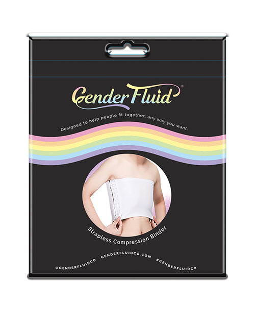 Gender Fluid Strapless Chest Compression Binder – XXXL White