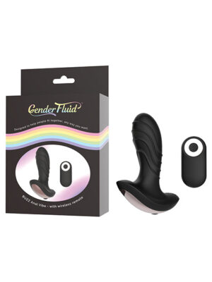 Gender Fluid Buzz Anal Vibe w/Remote - Black