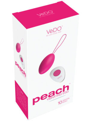 VeDO Peach Rechargeable Egg Vibe - Foxy Pink