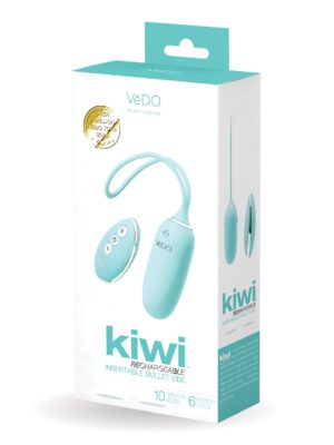VeDO KIWI Rechargeable Insertable Bullet - Tease Me Turquoise