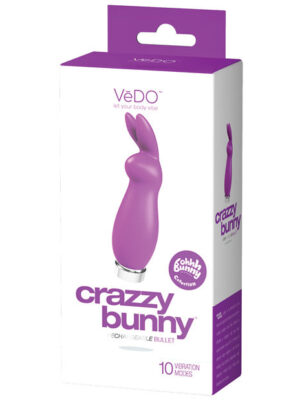 VeDO Crazzy Bunny Rechargeable Bullet - Perfectly Purple