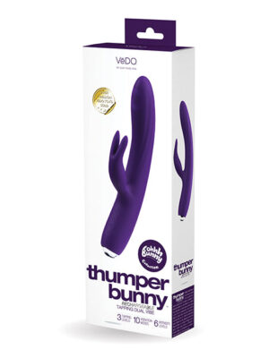 VeDO Thumper Bunny Rechargeable Dual Vibe - Deep Purple