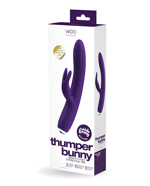 VeDO Thumper Bunny Rechargeable Dual Vibe – Deep Purple