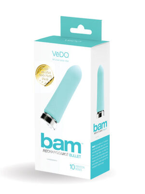 VeDO Bam Rechargeable Bullet - Tease Me Turquoise