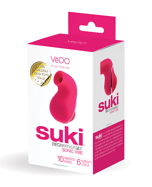 VeDO Suki Rechargeable Vibrating Sucker – Foxy Pink