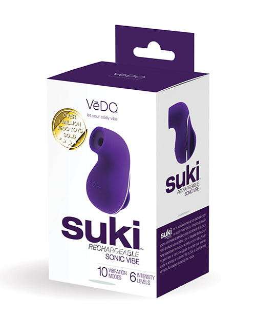 VeDO Suki Rechargeable Vibrating Sucker – Deep Purple