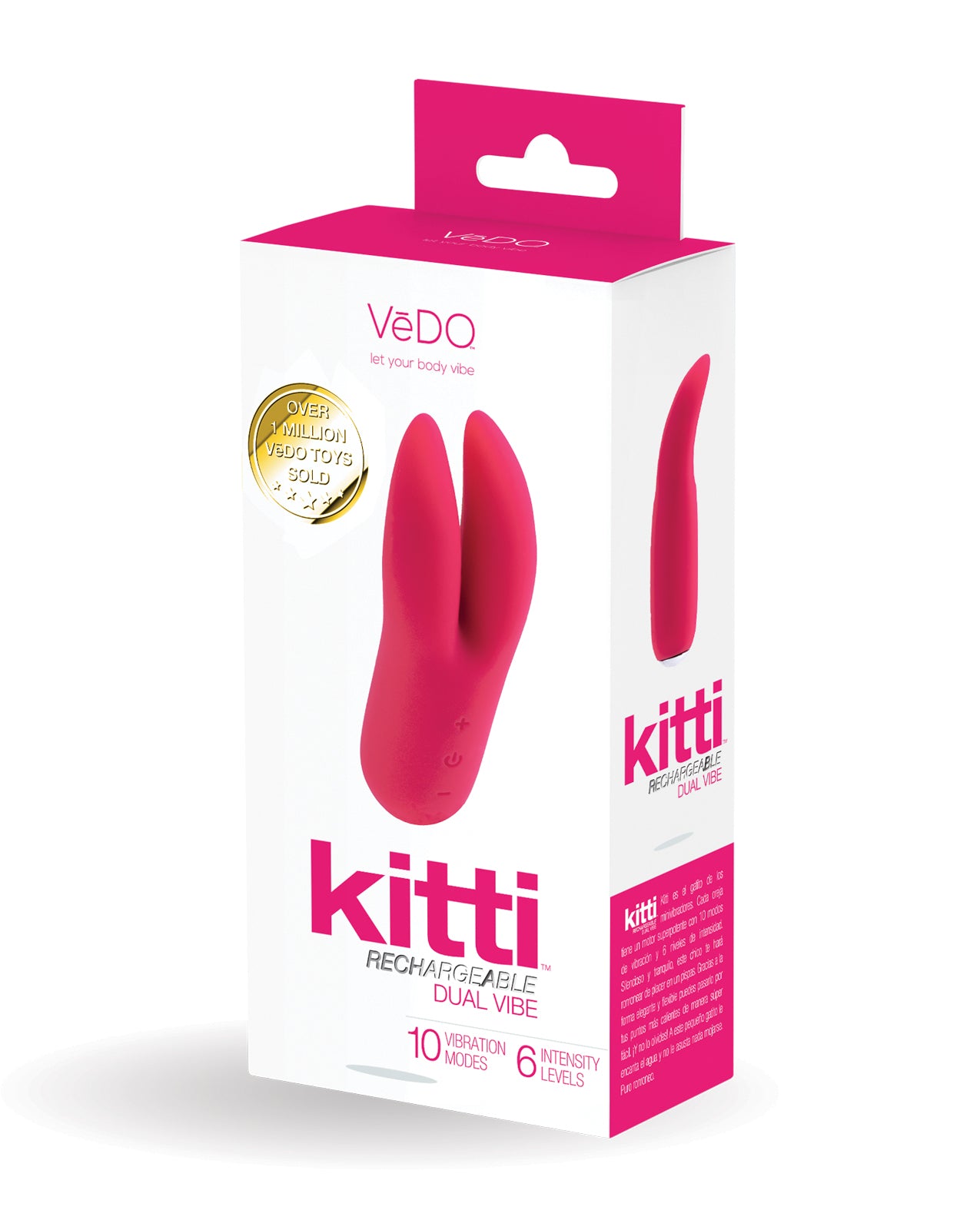 VeDO Kitti Rechargeable Dual Vibe – Foxy Pink