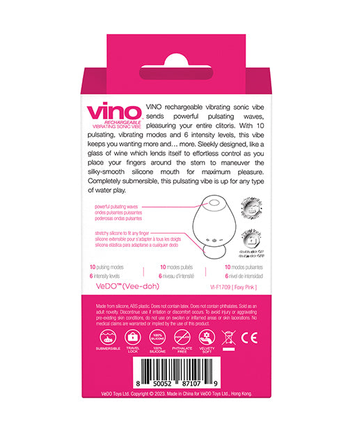 VeDO Vino Rechargeable Sonic Vibe - Pink - Image 10