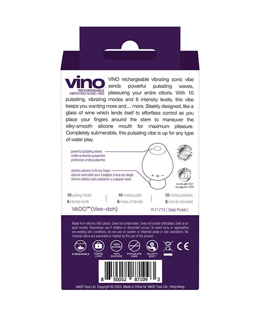 VeDO Vino Rechargeable Sonic Vibe - Purple - Image 5