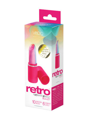 VeDO Retro Rechargeable Bullet Lip Stick Vibe - Pink