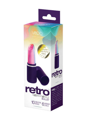 VeDO Retro Rechargeable Bullet Lip Stick Vibe - Purple