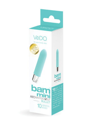 VeDO Bam Mini Rechargeable Bullet Vibe - Turquoise