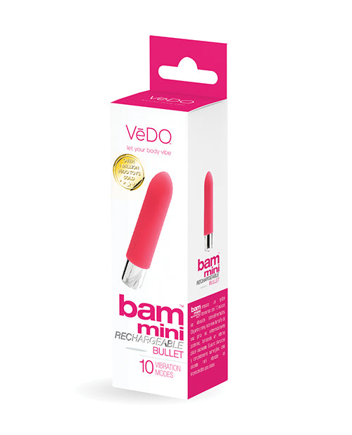 VeDO Bam Mini Rechargeable Bullet Vibe – Foxy Pink