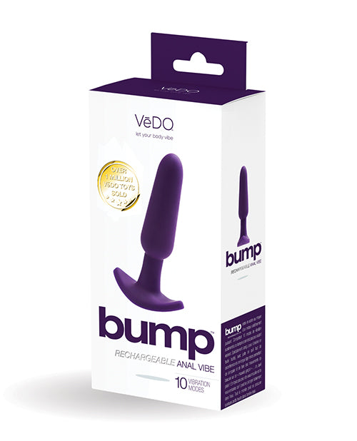VeDO Bump Rechargeable Anal Vibe – Deep Purple