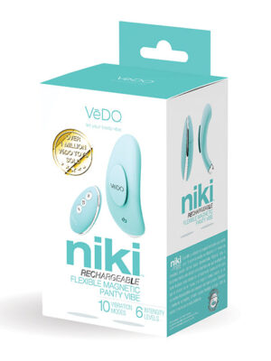VeDO Niki Rechargeable Panty Vibe - Tease Me Turquoise