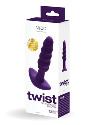 VeDO Twist Rechargeable Anal Plug - Purple