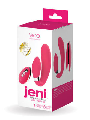 VeDO Jeni Dual Motor Vibe w/Remote - Pink