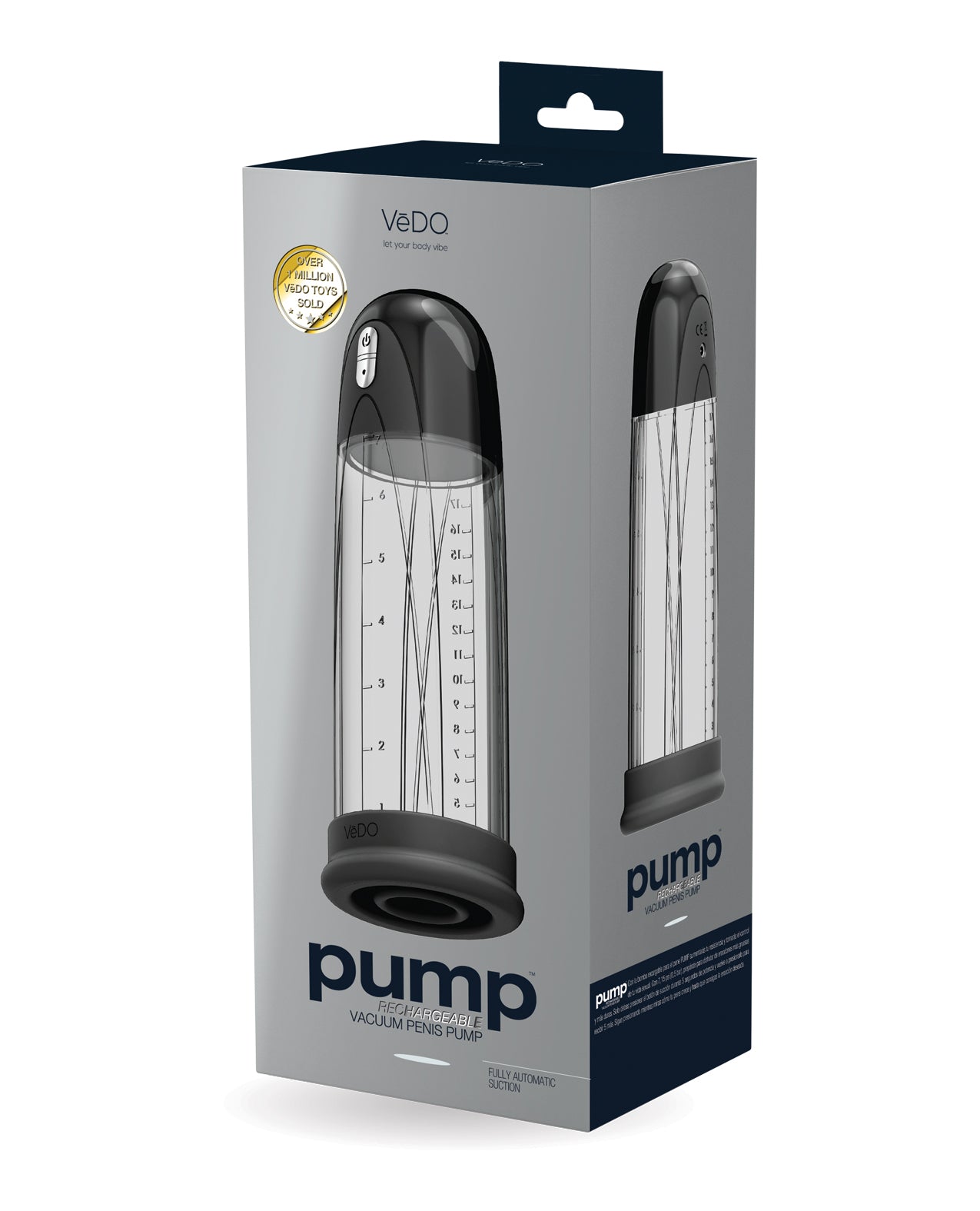 VeDO Pump Rechargeable Vacuum Penis Pump – Just Black
