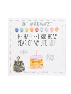 Warm Human The Best Birthday Year of My Life (So Far) Mini Card & Charm
