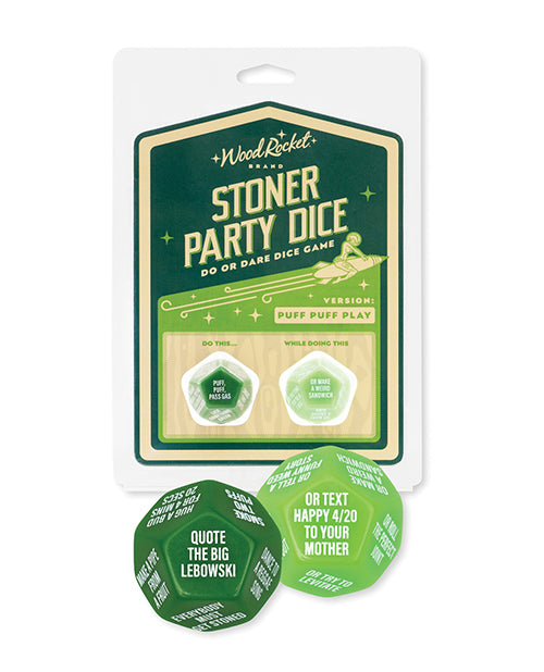 Wood Rocket Stoner Party Dice Game – Green
