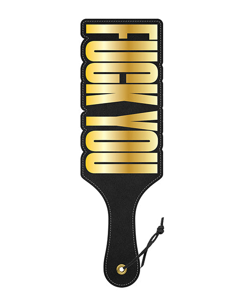 Wood Rocket Fuck You Paddle – Black/Gold