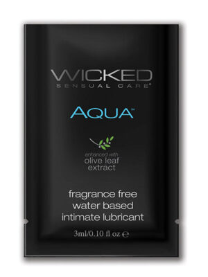 Wicked Sensual Care Aqua Waterbased Lubricant - .1 oz Fragrance Free