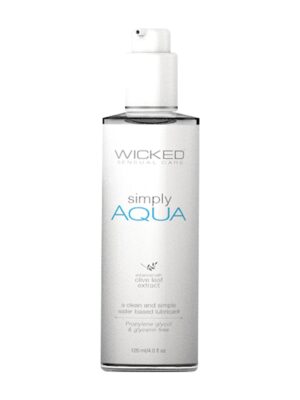 Wicked Sensual Care Simply Aqua Waterbased Lubricant - 4 oz