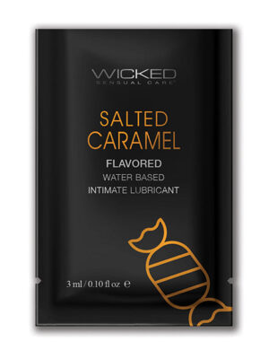 Wicked Sensual Care Aqua Waterbased Lubricant - .1 oz Salted Caramel
