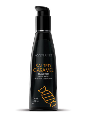 Wicked Sensual Care Aqua Waterbased Lubricant - 4 oz Salted Caramel