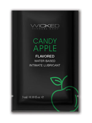 Wicked Sensual Care Aqua Waterbased Lubricant - .1 oz Candy Apple