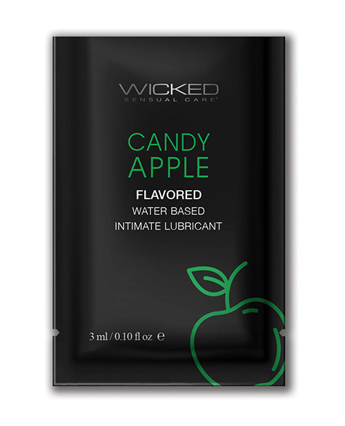 Wicked Sensual Care Aqua Waterbased Lubricant – .1 oz Candy Apple