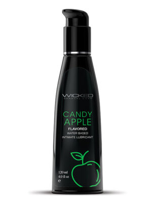 Wicked Sensual Care Aqua Waterbased Lubricant - 4 oz Candy Apple