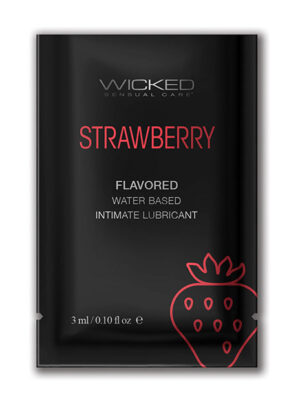 Wicked Sensual Care Waterbased Lubricant - .1 oz Strawberry