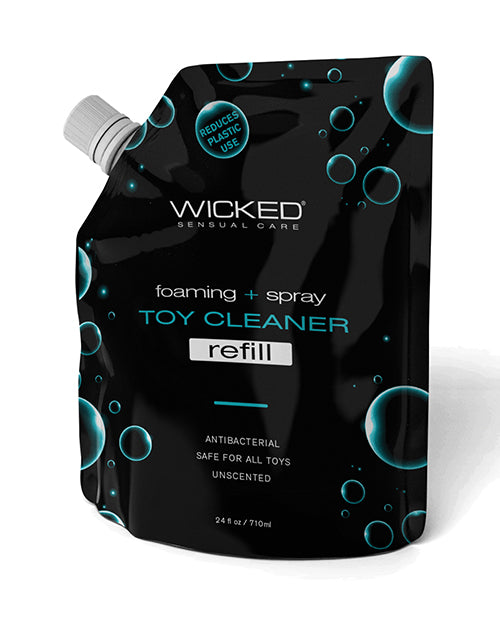 Wicked Sensual Care Foaming + Spray Toy Cleaner Refill Pouch – 24 oz