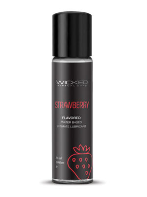 Wicked Sensual Care Aqua Water Based Lubricant - 1 oz Strawberry