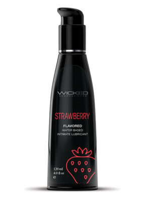 Wicked Sensual Care Aqua Water Based Lubricant - 4 oz Strawberry