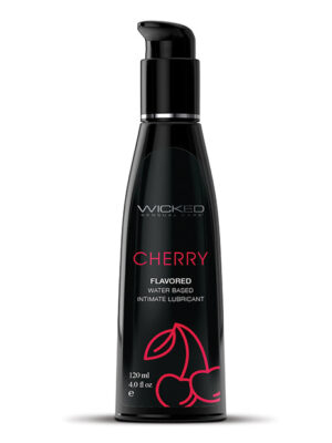 Wicked Sensual Care Aqua Water Based Lubricant - 4 oz Cherry
