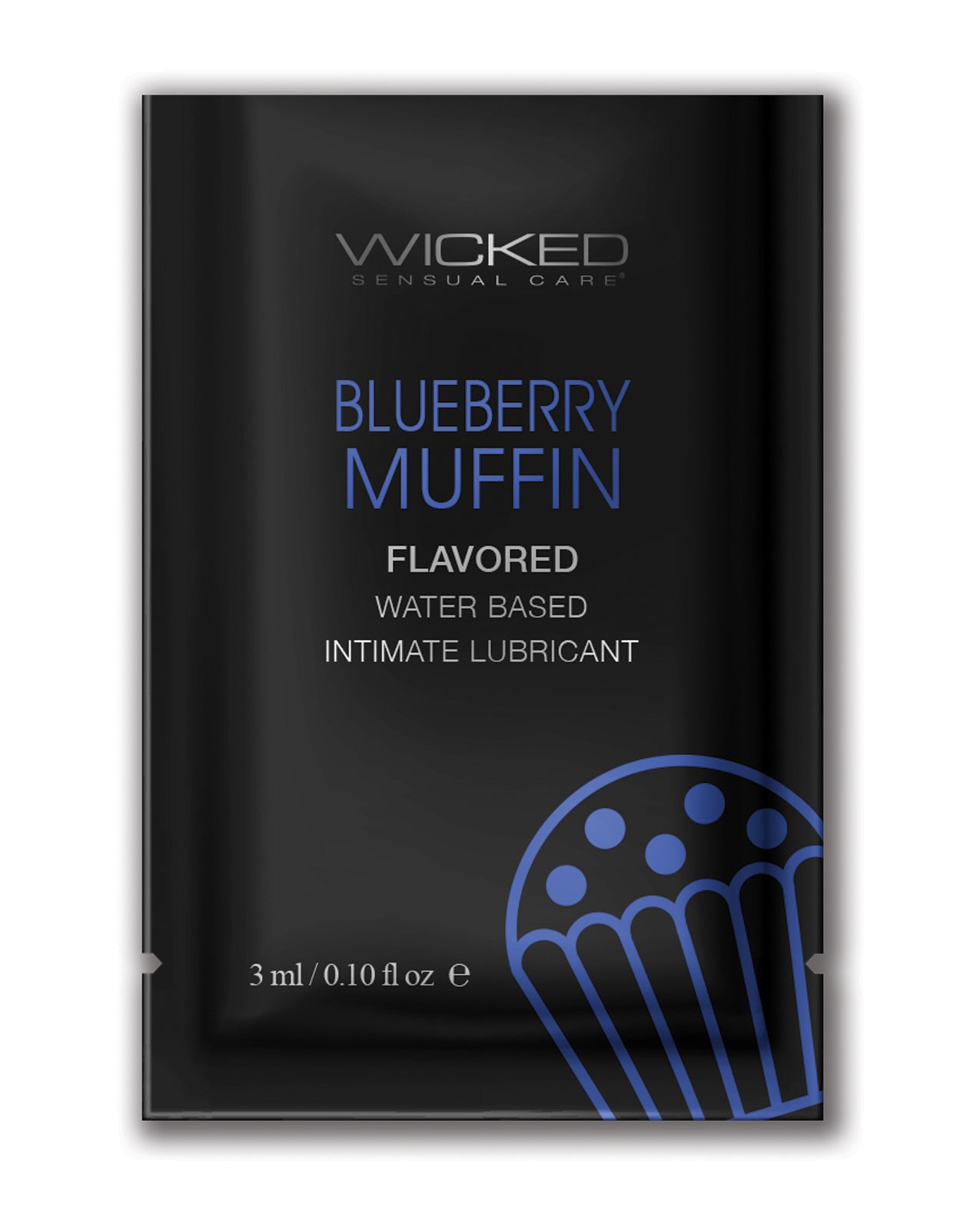 Wicked Sensual Care Water Based Lubricant – .1 oz Blueberry Muffin